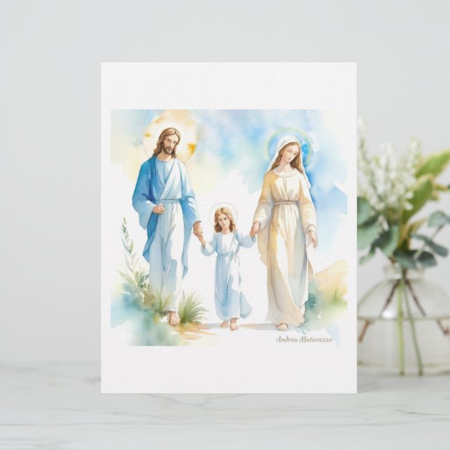 Die heilige Familie Briefbogen (Stehend Vorderseite)