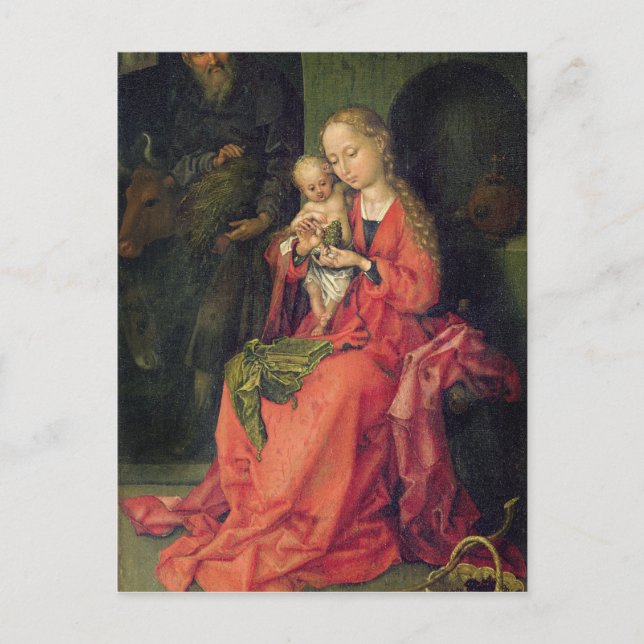 Die Heilige Familie, c.1480-90 Postkarte (Vorderseite)
