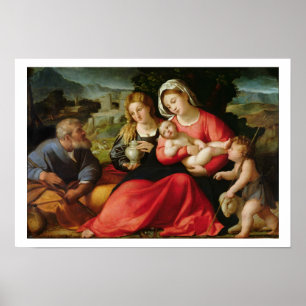 Die Heilige Familie, c.1508-12 (Öl auf Leinwand) Poster