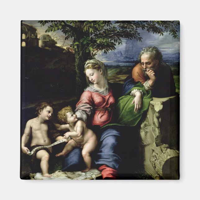 Die Heilige Familie des Eichenbaumes, c.1518 Magnet (Vorne)