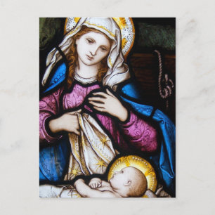 Die heilige Familie, die Madonna und Kind darstell Postkarte