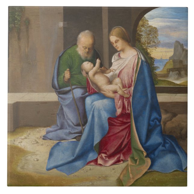 Die heilige Familie durch Giorgione Fliese (Vorderseite)