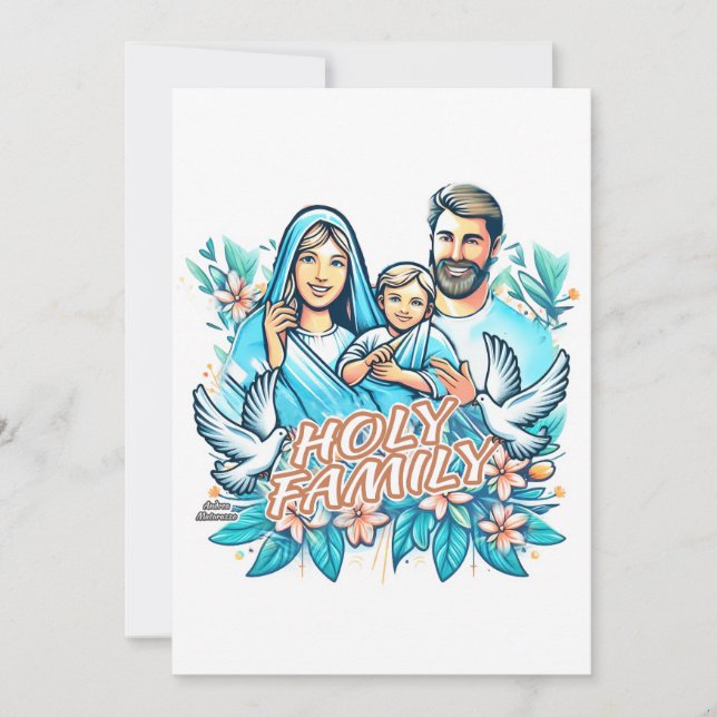 Die heilige Familie Einladung (Vorderseite)