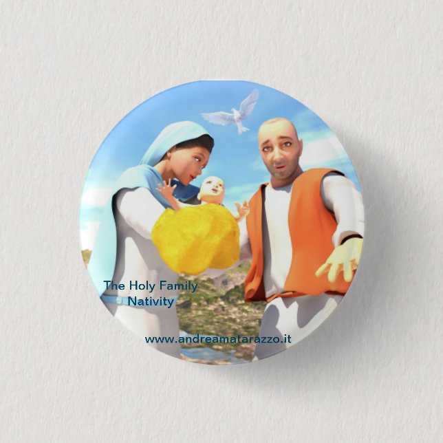 Die Heilige Familie - Geburt Button (Vorderseite)