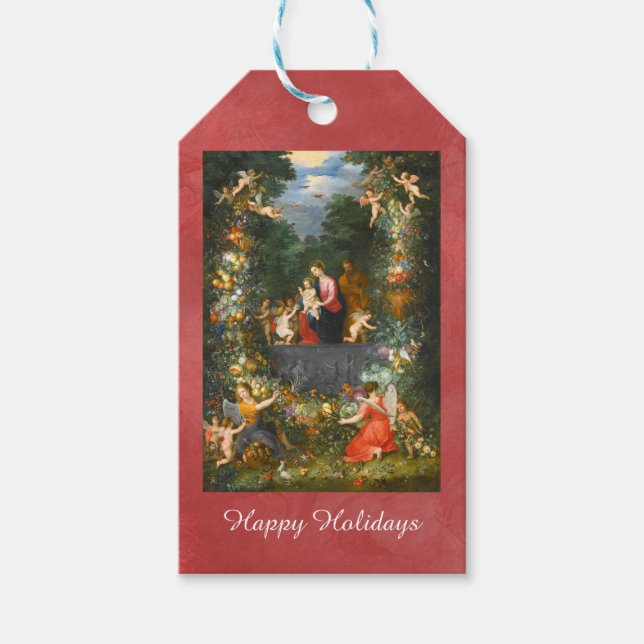 Die heilige Familie, Jan Brueghel Urlaub Geschenkanhänger (Vorderseite)