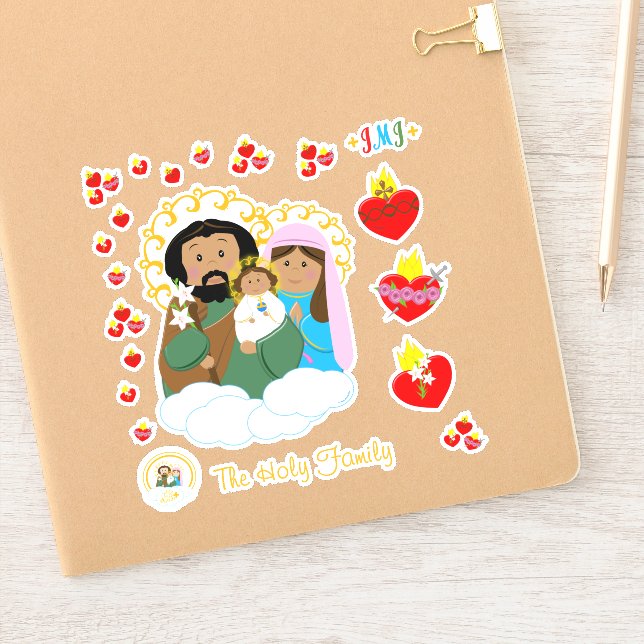 Die heilige Familie: Jesus, Mary und Joseph Aufkleber (Notizbuch)
