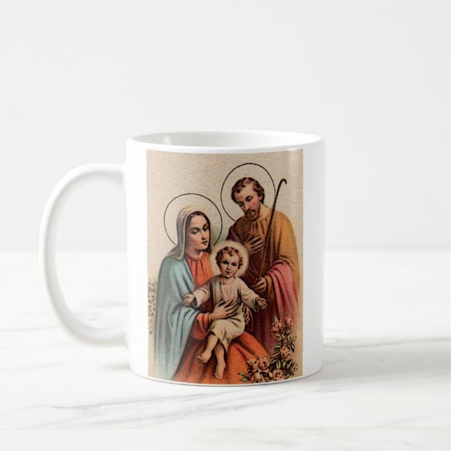 Die heilige Familie - Jesus, Mary und Joseph Kaffeetasse (Links)