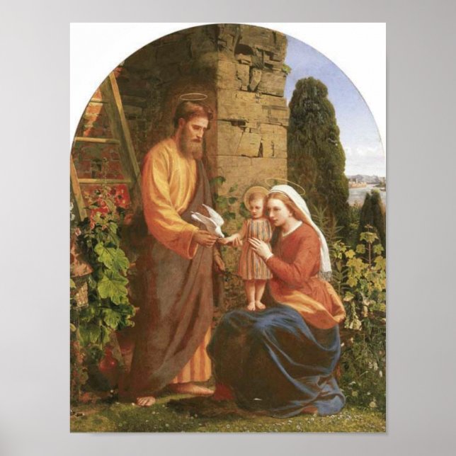 Die heilige Familie, Jesus & Mutter Mary & st. Jos Poster (Vorne)