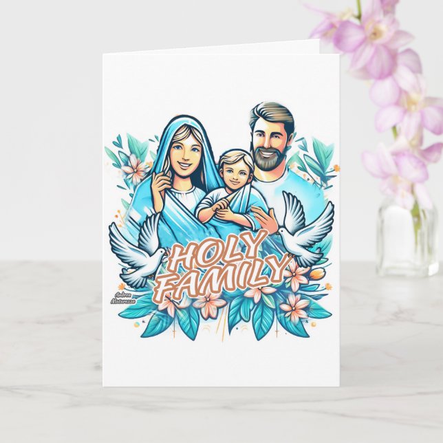 Die heilige Familie Karte (Orchidee)