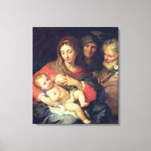 Die heilige Familie mit Elizabeth (Öl auf Platte) Leinwanddruck