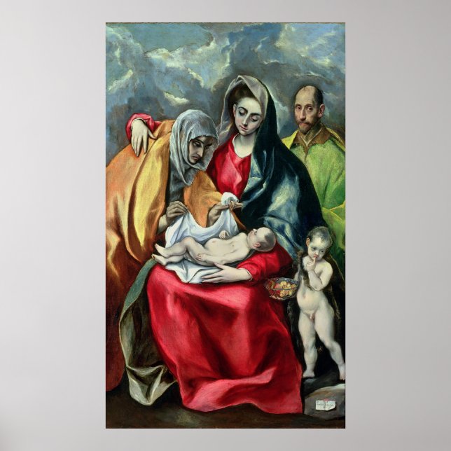 Die heilige Familie mit St. Elisabeth, 1580-85 Poster (Vorne)