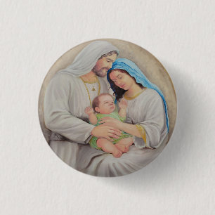 Die Heilige Familie: Porträt der göttlichen Liebe Button