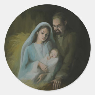 Die heilige Familie Runder Aufkleber