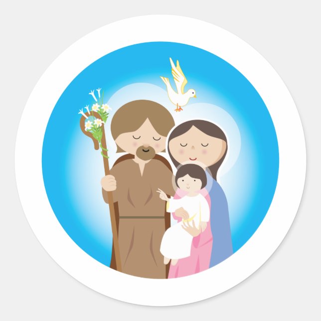 Die heilige Familie Runder Aufkleber (Vorderseite)