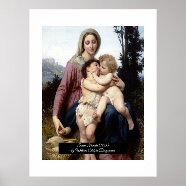 Die heilige Familie von Bouguereau Poster (Vorne)