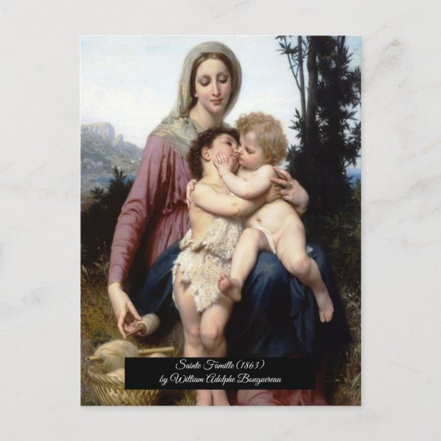 Die heilige Familie von Bouguereau Postkarte (Vorderseite)