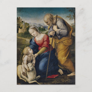 Die Heilige Familie von Raphael Postkarte