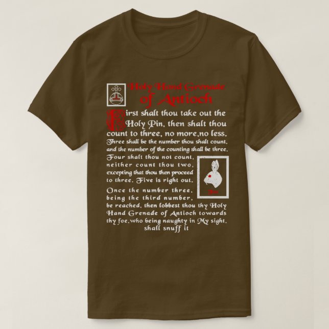Die heilige Handgranate von Antioch T-Shirt (Design vorne)