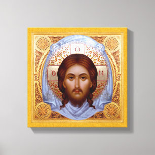 DIE HEILIGE MANDYLION-Ikone auf ausgedehnter Leinwanddruck