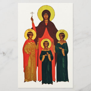 Die Heilige Sophia und ihre Töchter, die ewigen Tu Briefpapier