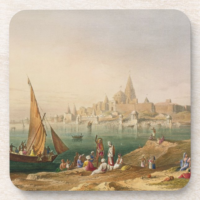 Die heilige Stadt und die Tempel von Dwarka, vom Untersetzer (Vorderseite)