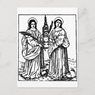 Die Heiligen Justa und Rufina sind die Patronen Se Postkarte