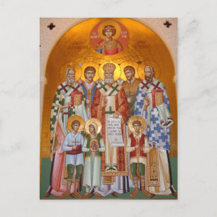 Die heiligen Märtyrer des orthodoxen Jasenovac Postkarte