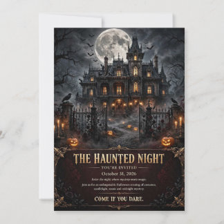 Die heimgesuchte Nacht - Gothic-Anwesen Halloween- Einladung