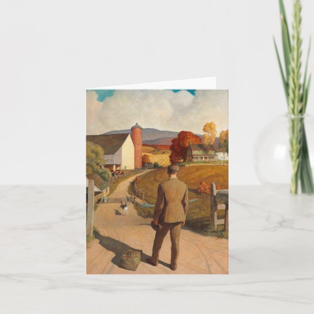 Die Heimkehr von Newell Convers Wyeth Dankeskarte (Vorderseite)
