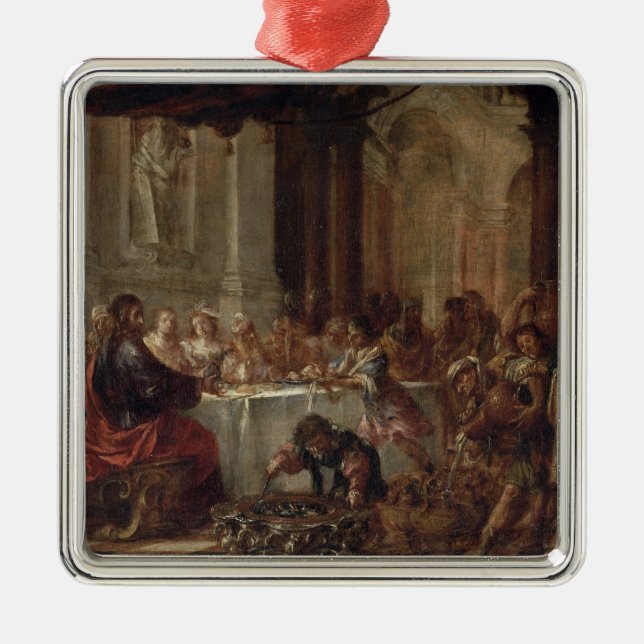 Die Heirat bei Cana, 1660 Silbernes Ornament (Vorne)