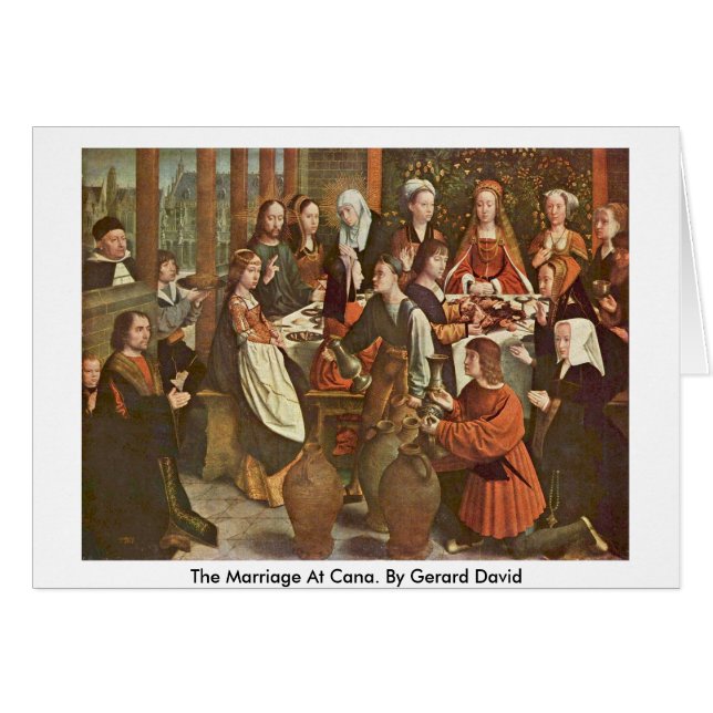 Die Heirat bei Cana. Durch Gerard David (Vorderseite (Horizontal))