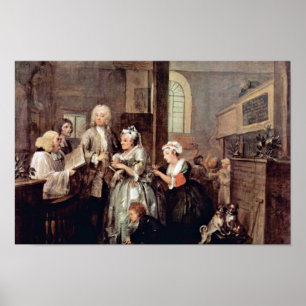 Die Heirat einer Witwe "durch Hogarth William Poster