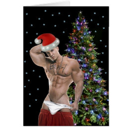 Die heißeste Hunk Buff Weihnachtskarte