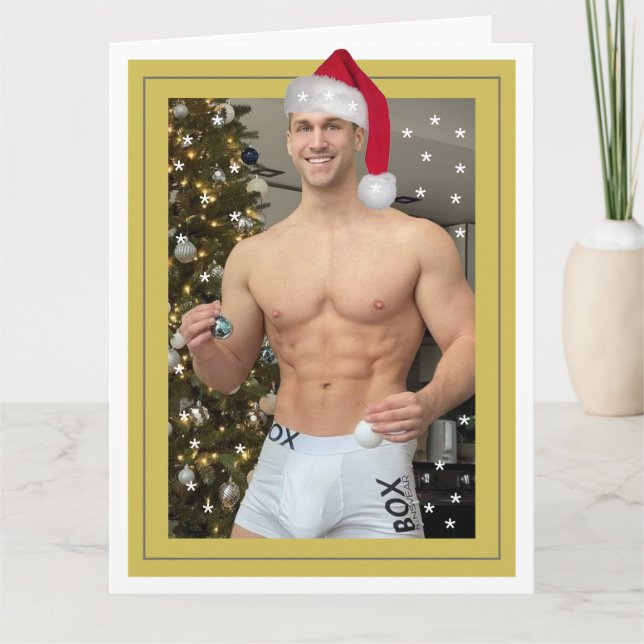 Die heißesten Hunken auf dem Planeten! Christmas B Karte (Vorderseite)