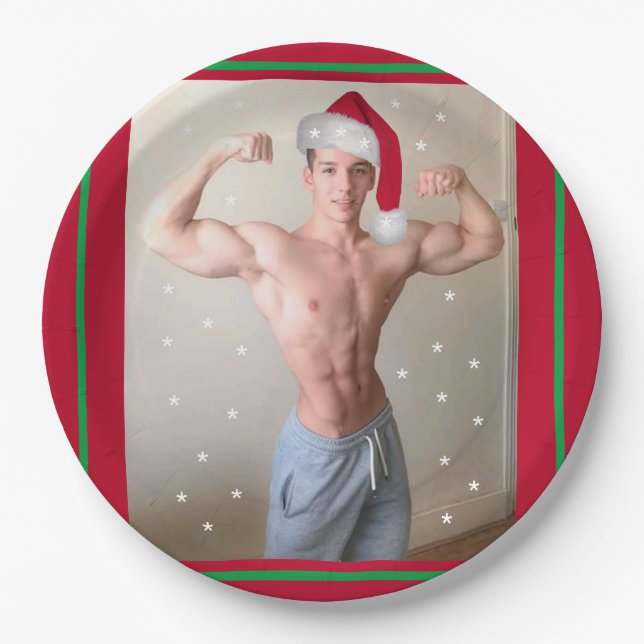 Die heißesten Hunken auf dem Planeten! Christmas B Pappteller (Vorderseite)