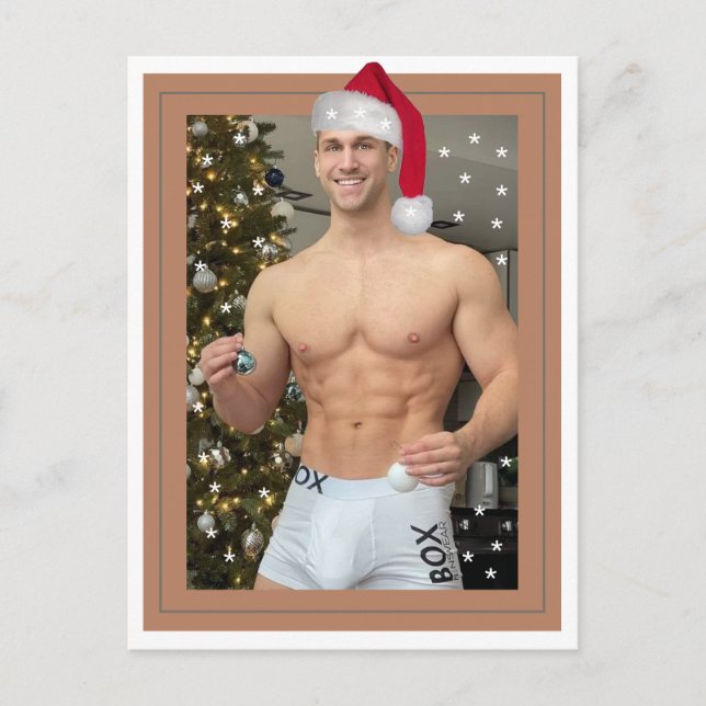 Die heißesten Hunken auf dem Planeten! Christmas B Postkarte (Vorderseite)