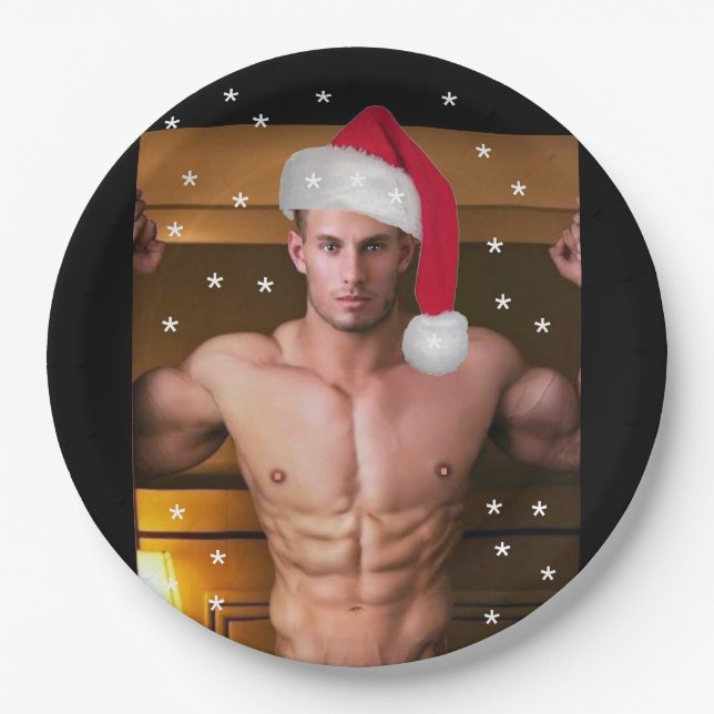 Die heißesten Hunks auf dem Planeten! Christmas Bu Pappteller (Vorderseite)