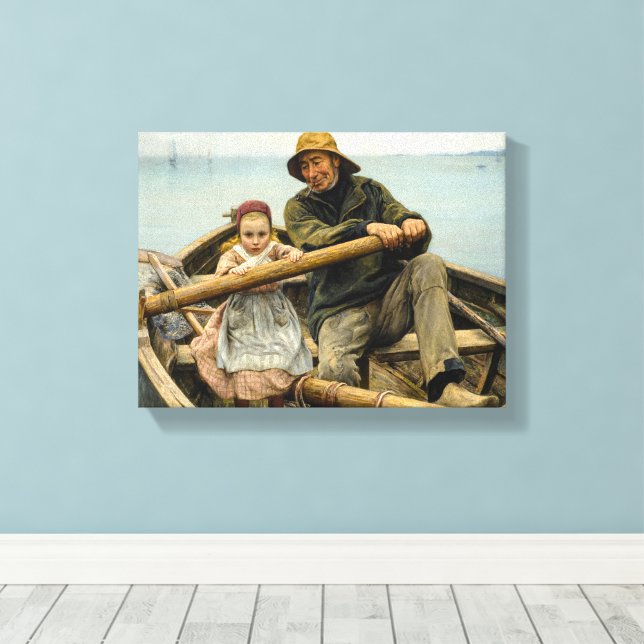 Die helfende Hand, 1881 von Emile Renouf Leinwanddruck (Insitu (Holzboden))