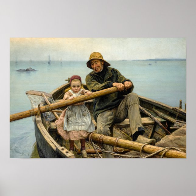 Die helfende Hand, 1881 von Emile Renouf Poster (Vorne)