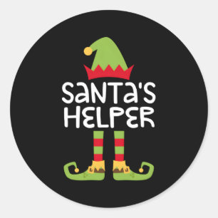 Die Helferelfen des Weihnachtsmanns Runder Aufkleber