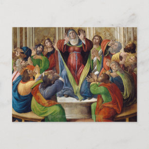 Die Herabkunft des Heiligen Geistes von Botticelli Postkarte