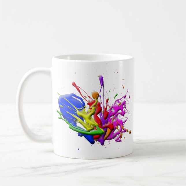 Die Herbst-24-Kollektion Die Spritzer-Tasse Kaffeetasse (Links)