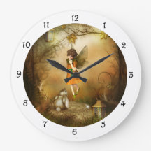Die Herbst-Fee-Wanduhr