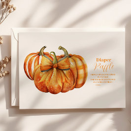 Die Herbst Pumpkin Bow Baby Duschabwaschmaschine W Begleitkarte