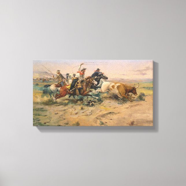 Die Herdquitter von Charles Marion Russell Leinwanddruck (Vorderseite)