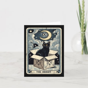 Die Hermit Tarot Card Katze in Box Mystic Funny Ca Karte