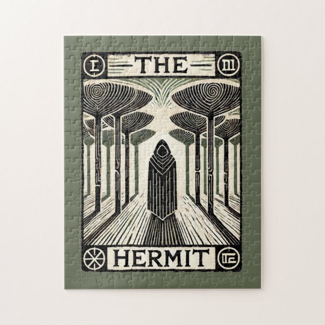 Die Hermit-Tarot-Karte (Vertikal)