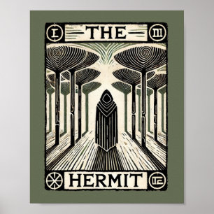 Die Hermit-Tarot-Karte Poster