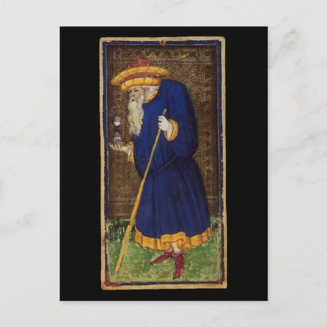 Die Hermit-Tarot-Karte Postkarte (Vorderseite)