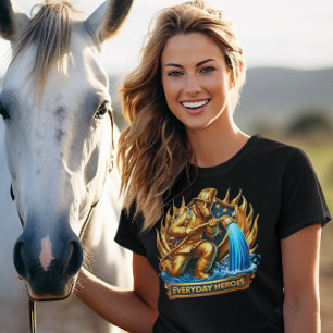 Die heroischen Flammen kämpfen Flammen T-Shirt